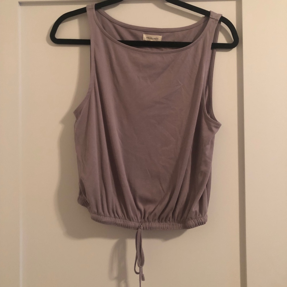Silence + Noise tie-in-the-front top